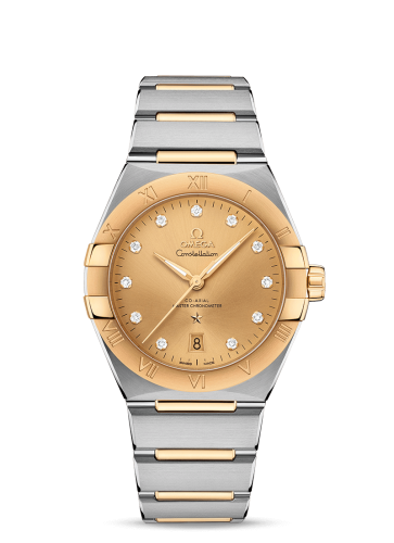 Omega Constellation Master Chronometer 39 Stainless Steel / Yellow Gold / Champagne-Diamond / Bracelet